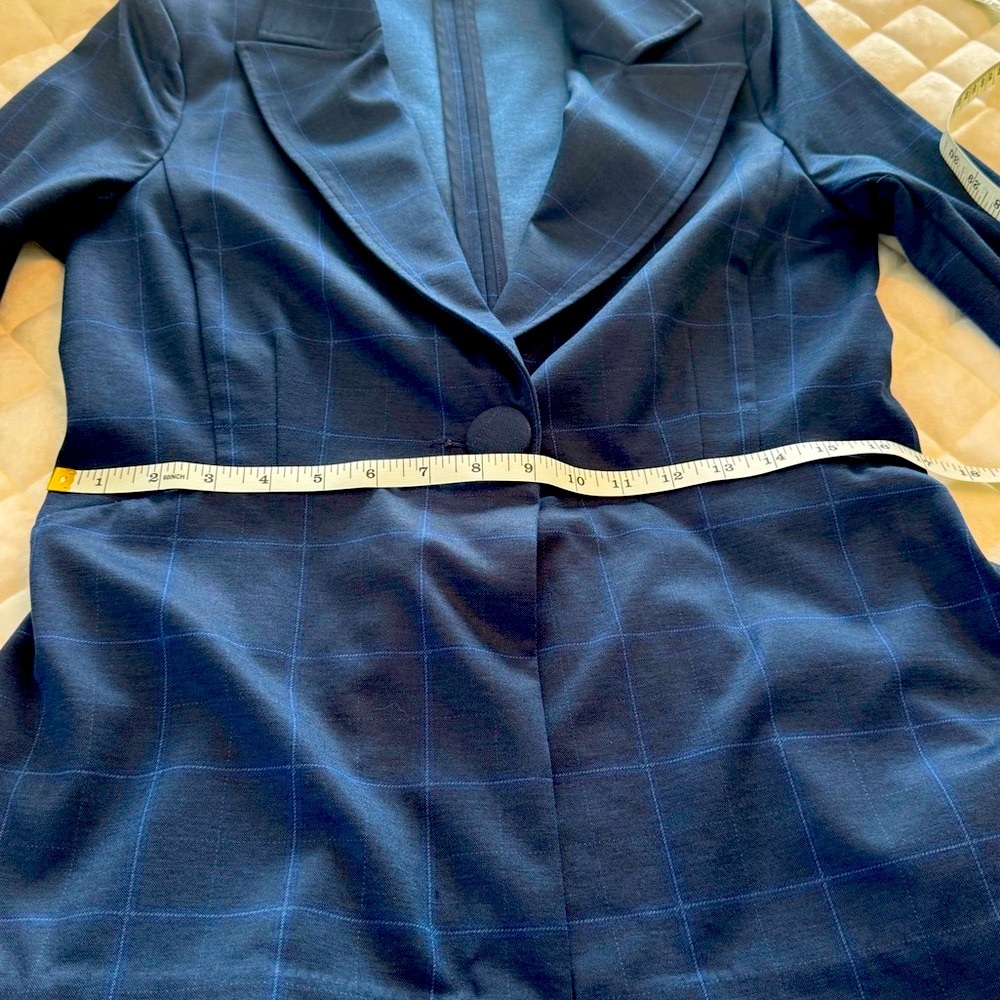 CAbi I 5475 Dark Blue Checkered Blazer - Picture 7 of 11